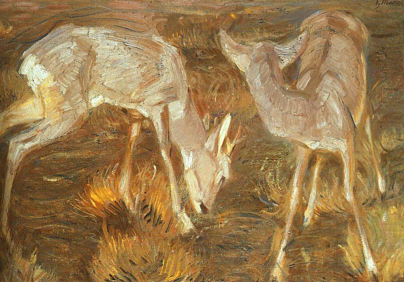 Deer at Dusk, Franz Marc